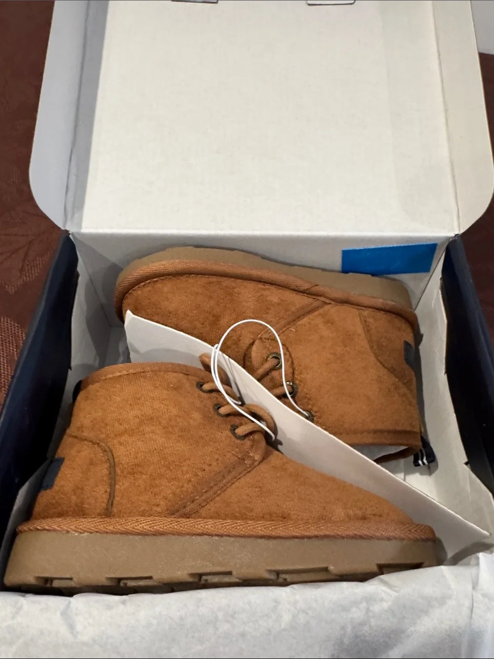 Nautica Kids Brown Lace-Up Ankle Boots